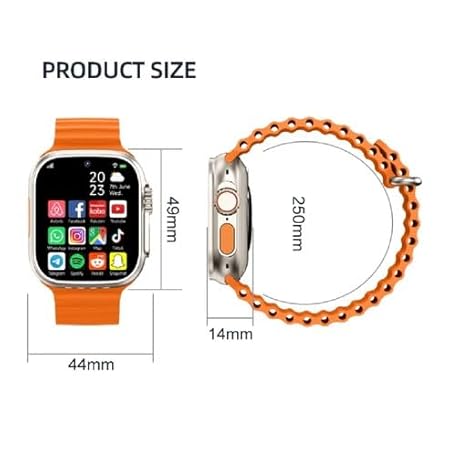 Ultra S9 Smartwatch, 4GB RAM, 64GB storage, dual camera, GPS, video calling.