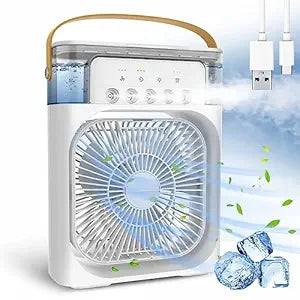 Portable Mini Air Cooler with Mist & LED Light