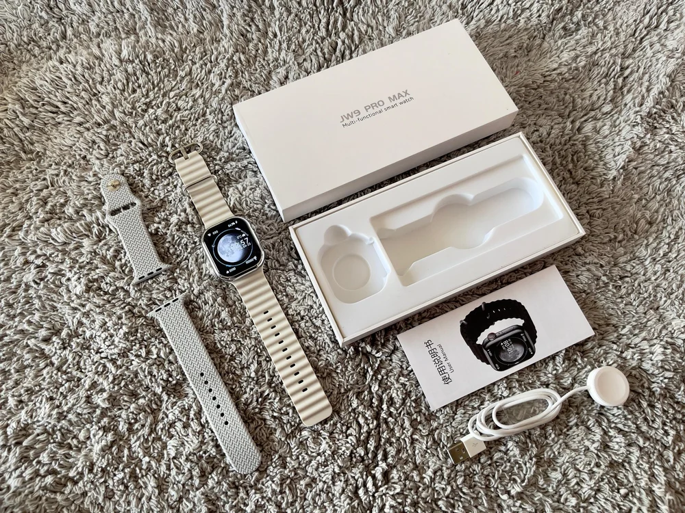 JW9 Pro Max Smartwatch – 2.2” HD Display, Bluetooth Calling, Heart Rate & Sleep Tracker, NFC Access, IP67 Waterproof, Fitness Watch for Android & iOS