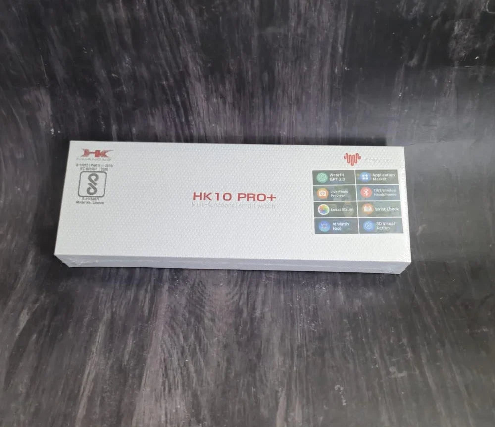 HK 10 Pro+ Edition Smartwatch, fitness tracker, heart rate, sleep tracking, Bluetooth calls, (2 Straps)